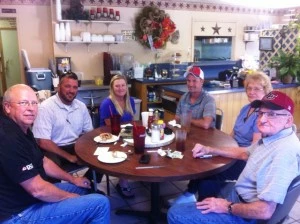 David and Keisha Mores and crew at Sue's Diner David and Keisha Mores and crew at Sue's Diner