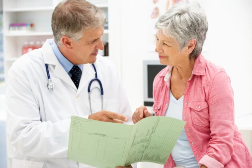 Doctor with female patient Doctor with female patient